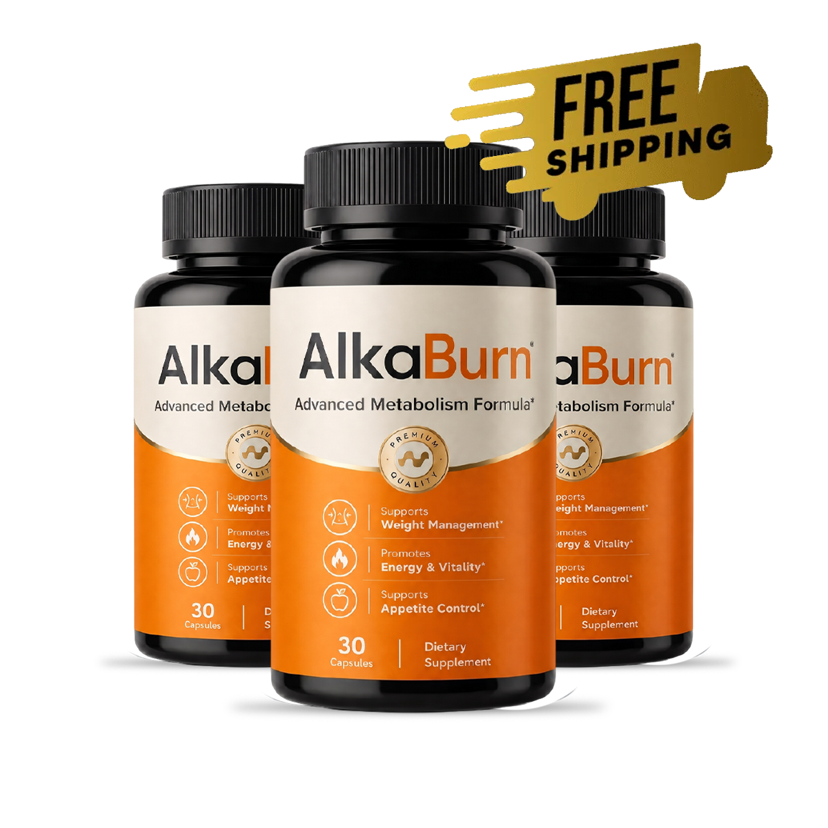 AlkaBurn 3 Bottles &middot; 90-Day Supply
