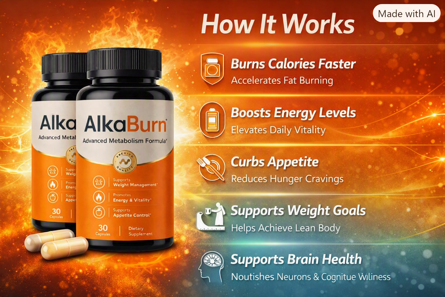 How AlkaBurn works diagram